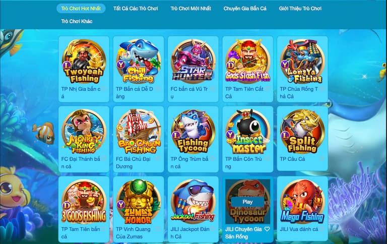 Những game bắn cá nổi tiếng 